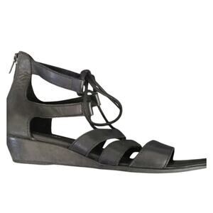 Born Gladiator Sandal Women's 9M Black Leather Lace Up Comfort Shoe